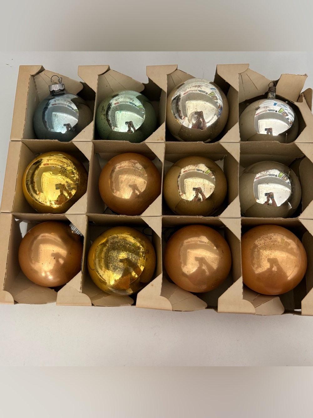 Dozen Vintage Ornaments - Shiny Brite